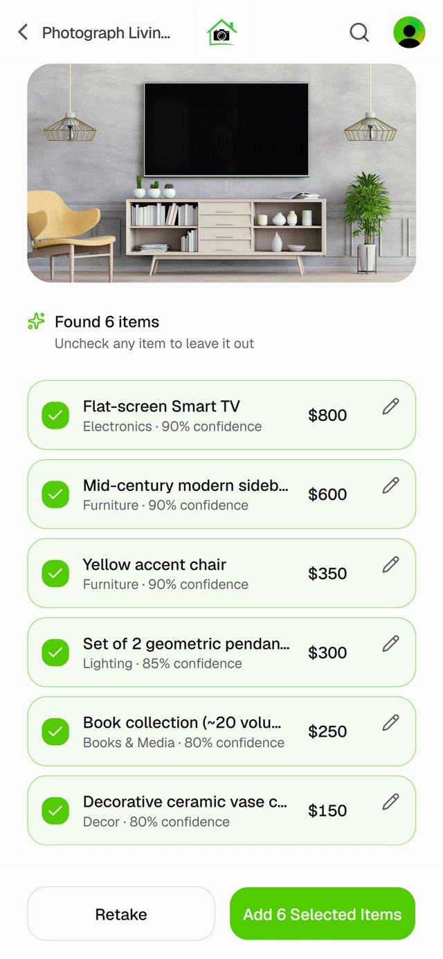 Found 6 items in a living room photo