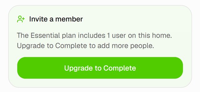 On Essential, Sharing shows Upgrade to Complete instead of the invite form